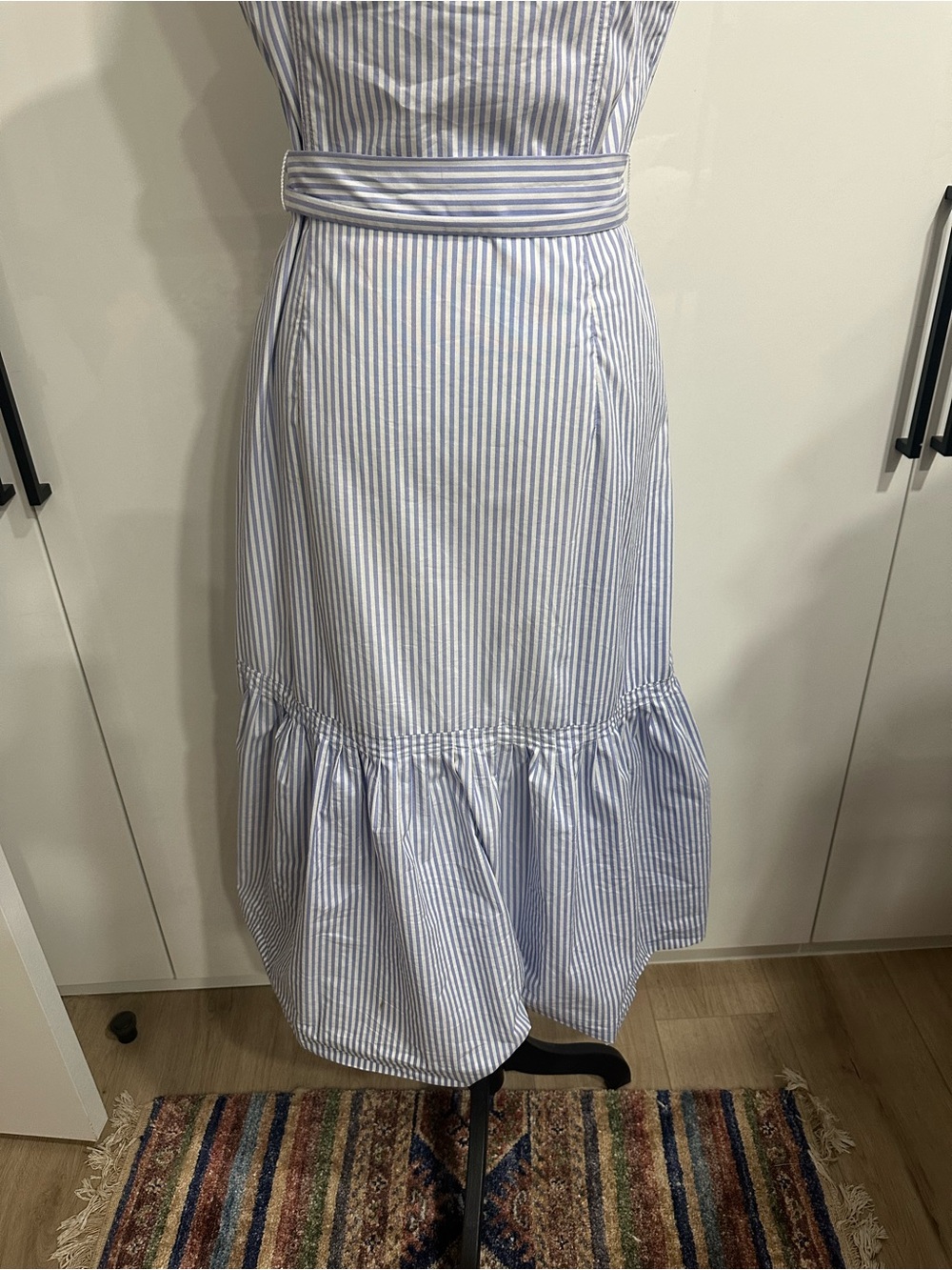 Banana Republic Light Blue & White Striped Tie-Waist Maxi Dress - Picture 9 of 14
